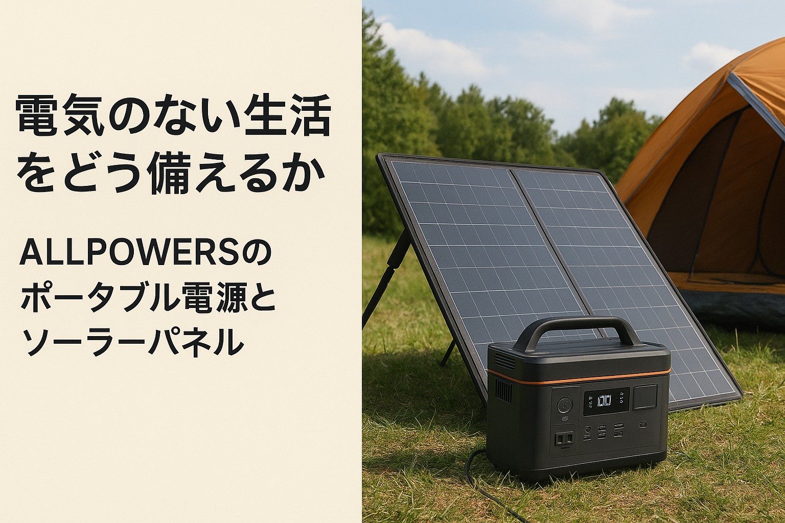 ALLPOWERS（オールパワーズ）のポータブル電源で叶える安心と快適 